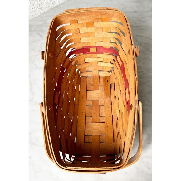 Longaberger Basket Christmas 1991 Yuletide Traditions Basket Plaid Fabric Liner - Picture 11 of 14